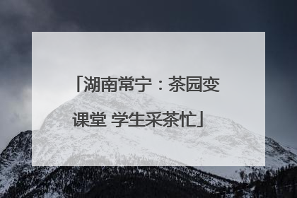 湖南常宁：茶园变课堂 学生采茶忙